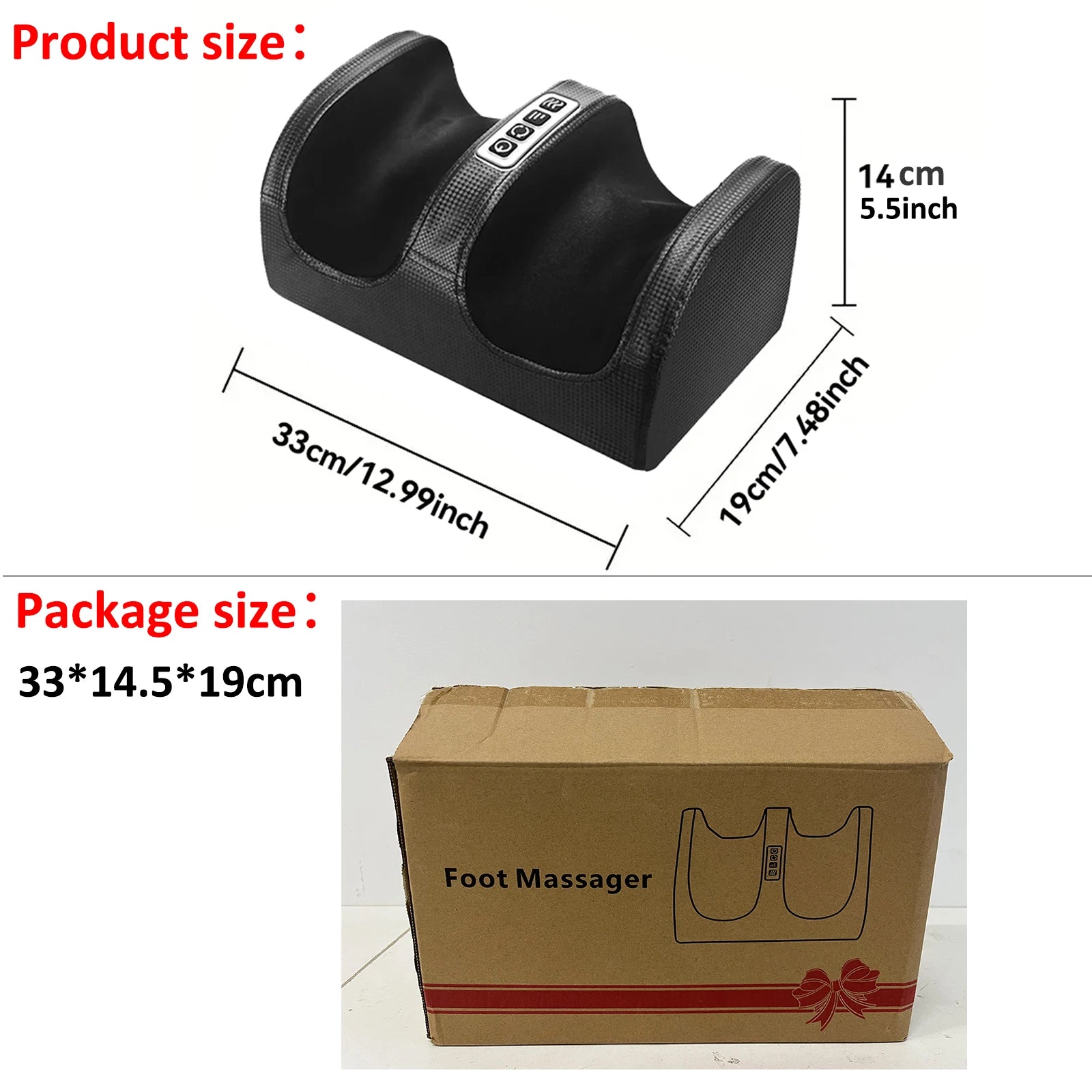 Electric Foot Massager, Relax Heated Roller Calf Pain Relief Fatigue Muscles Vibrator Machine Health™